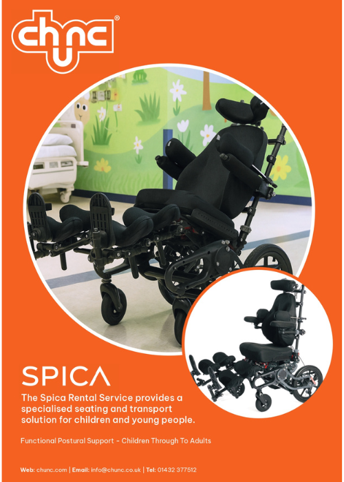 Spica Chair Brochure – Short-Term Rental Available Spica paediatric postural chair brochure showing product features and short-term rental option