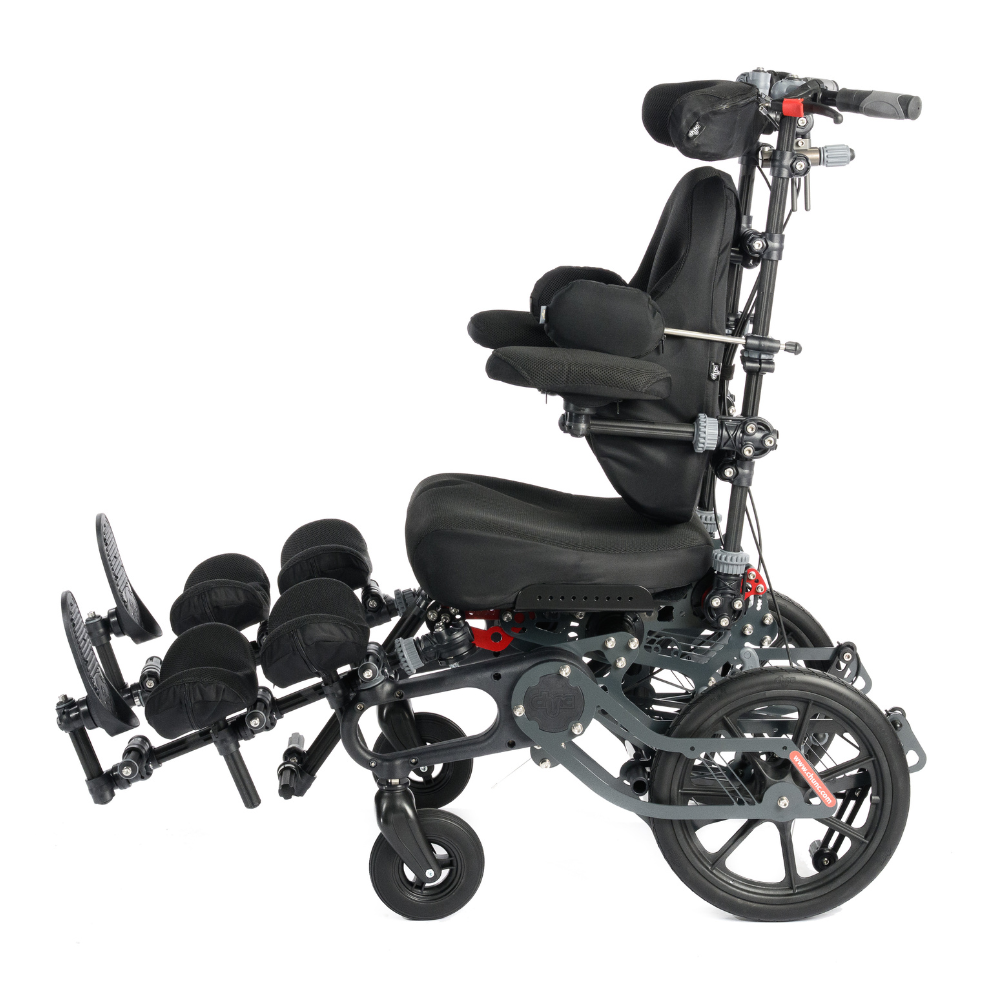 Chunc Spica Wheelchair Hire Left Side View Chunc Spica Paediatric Wheelchair Left Side View