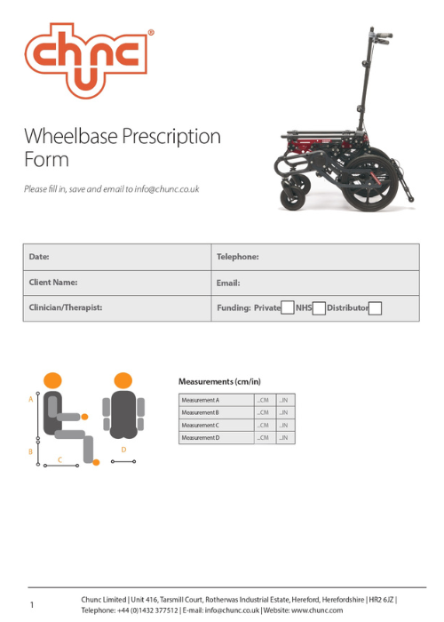 wheelbase prescription form